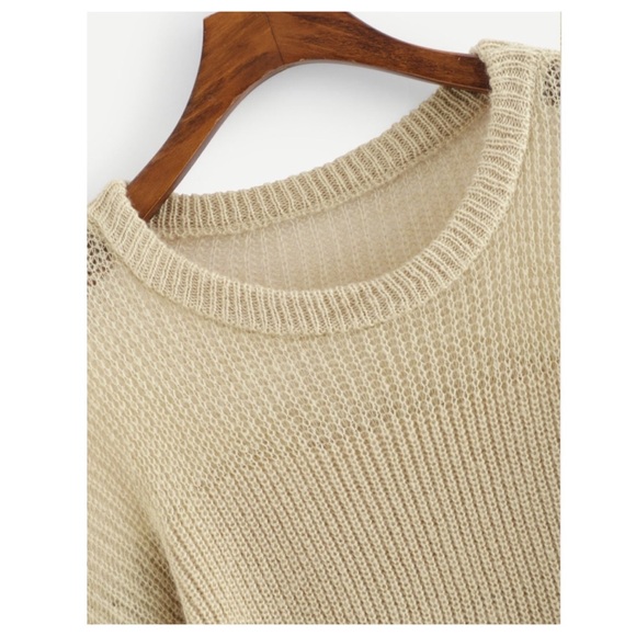 ➕ Drop shoulder solid sweater - Picture 4 of 5